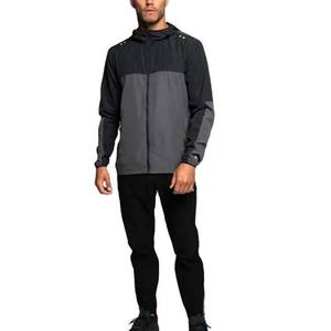 Chaqueta cortavientos de alta calidad de otoño y primavera con bloque de Color personalizado para hombre, chaquetas impermeables de poliéster de Material personalizado transpirable - Product Image 3