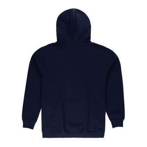 Sweat à capuche bleu marine épais en molleton de coton, coupe ample, thermique, imprimé, non tissé, délavé à la pierre - Product Image 2