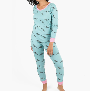 Pyjamas personnalisés imprimés pour femme, vêtements de nuit, vêtements de maison, vêtements de nuit en coton <span class=keywords><strong>à</strong></span> manches longues pour femmes, ensembles de vêtements de détente pour la famille, vêtements de détente pour les vacances - Product Image 3