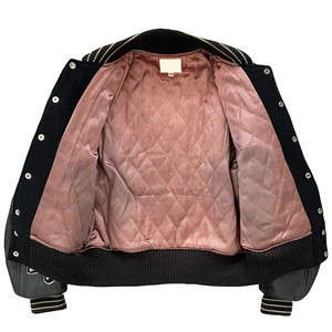 Chaqueta Universitaria Unisex Estilo Bomber Vintage de Invierno, Chaqueta Varsity para Hombre con Decoración de Piel, Poliéster, Talla Grande, Capucha con Cuello - Product Image 5