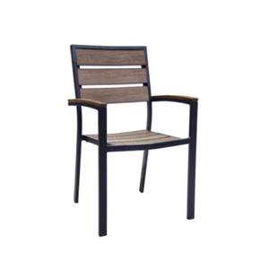 Ngoài trời giá cả phải chăng thương mại Nhà hàng bàn ghế đặt nhôm nhựa gỗ barstool Stackable rộng hạt Bar chiều cao ghế - Product Image 2