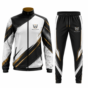 Conjunto Deportivo Sublimado OEM ODM, Diseño Personalizado, 100% Algodón, Chaqueta y Pantalones de Secado Rápido para Gimnasio, Fitness, Entrenamiento y Running - Product Image 1