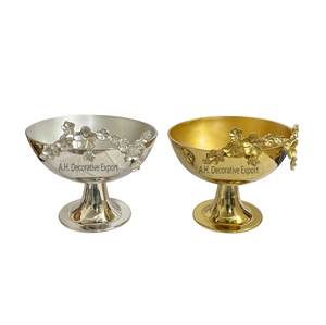 Bol en or minimaliste Hôtels et mariages Bols et plateaux décoratifs Centre de table Bol à salade Plats alimentaires ronds - Product Image 5