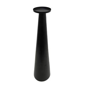 High Quality Matt <b>Black</b> <b>Metal</b> <b>Candle</b> <b>Holder</b> with Wooden Base for Christmas Decorations-Home & Wedding Use - Product Image 4