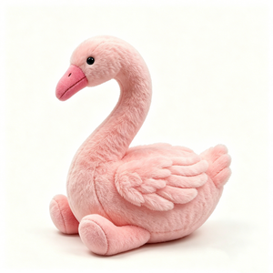 <b>Pink</b> Swan Plush, Stuffed <b>Pink</b> Swan Toy, <b>Pink</b> Swan Stuffed Animal, Cute Swan Plushie - Product Image 4