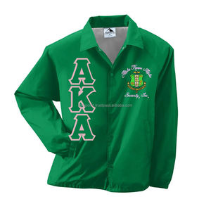 Chaqueta cortavientos ligera para entrenadores Chaquetas de hermandad personalizadas Diseño personalizado cortavientos línea entrenadores chaquetas AKA - Product Image 4