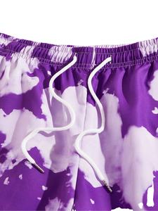 Nuevo estilo 2024 transpirable al por mayor pantalones cortos de tela forrados con tinte de corbata cómodos cortos con logotipo y tamaño de Color personalizados - Product Image 4