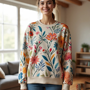 Sudaderas con estampado gráfico personalizado Ropa deportiva Sudaderas de gran tamaño Slim Fit Estampado gráfico Jogger Sweater Ladies - Product Image 2