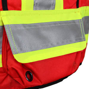 Work Wear Safety Vest with Bright Neon Reflective <b>Strips</b>, Durable Polyester Material, Adjustable Straps made in Pakistan - Product Image 4