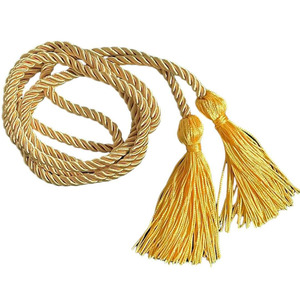 Venta caliente de alta calidad 100% algodón oro borla encaje con flecos nudo novedad regalos - Product Image 1