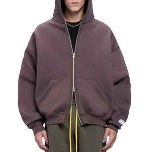 Latest Collection Customized Logo ACID WASHED <b>Hoodies</b> For Men Zipper-Up Loose Fit Oversize Custom Manufacturers Men <b>Hoodies</b> 2025 - Product Image 5