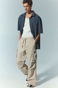 Relaxed Fit Cargo <b>Trousers</b> Cotton Twill High Quality Comfort Wear Pants <b>Elasticated</b> & Drawstring Waist @Wholesale Price for <b>Men</b> - Product Image 6
