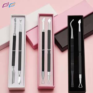 Coupe-cuticules ergonomique en acier inoxydable, meilleur repousse-cuticules noir poli, nettoyeur d'ongles à marque privée par Bahasa Pro - Product Image 4