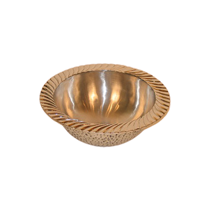 อ่างล้างหน้าสีเงินทองเหลืองทรงกลมอ่างล้างจานดีไซน์แฟนซีอ่างล้างมือในห้องน้ำและห้องครัว - Product Image 3