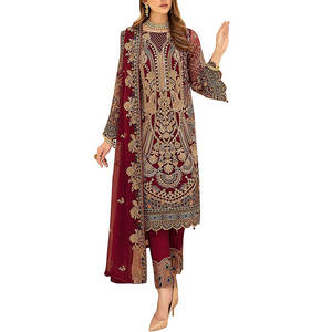 2025 femmes mode décontracté couleur unie tenue de soirée robe à manches longues avec col rond soie matériel - Product Image 1