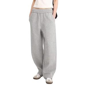 Casual Wide Leg Pants <b>Trousers</b> Heavy Weight 500gsm Baggy Gym Straight Leg Sweatpants - Product Image 1