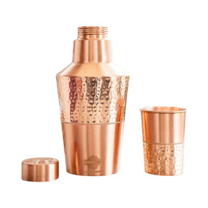 <b>Vintage</b> Copper Bedroom Water <b>Bottle</b> And <b>Glass</b> Gift Set Handcrafted Embossed Designer Drinkware <b>Bottle</b> With 2 <b>Glasses</b> For Supply - Product Image 3