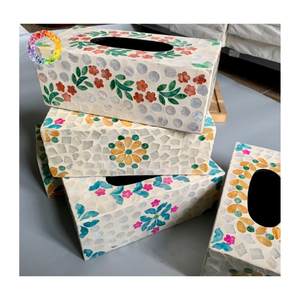 Luxury Wooden <b>Tissue</b> <b>Box</b> Cover Mother <b>of</b> Pearl Inlay Handmade, Eid Special Grey Mother <b>of</b> Pearl and Bone Inlay <b>Tissue</b> <b>Box</b> - Product Image 3