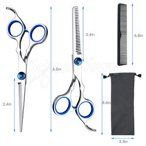 Kit profesional de tijeras de peluquero y tijeras de adelgazamiento con logotipo personalizado para corte de cabello y peinado - Product Image 3