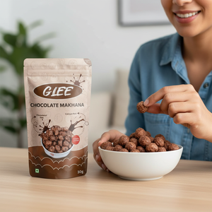 Graines de lotus grillées au chocolat saveur chocolat, sucrées, faibles en gras, sans gluten, riches en protéines et en fibres, sachet de 30g - Product Image 4