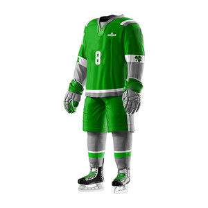 Uniforme de hockey sobre hielo unisex hecho a medida al por mayor, uniforme de hockey sobre hielo transpirable de secado rápido a la venta - Product Image 4