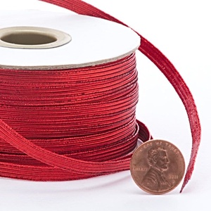 Flat Metallic Elastic Stretch Trim Ribbon Spool - Product Image 2