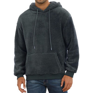 Wholesale Winter Heavy Weight Warm <b>Sherpa</b> Fleece <b>Hoodies</b> / Latest Design Breathable Loose Fit Oversized <b>Men</b> <b>Sherpa</b> <b>Hoodies</b> - Product Image 3