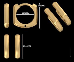 Pendientes de Aro Huggie de Oro de 10K/14K, Aros Pequeños y Gruesos para Uso Diario, Joyería Clásica para Mujer, Regalo de San Valentín - Product Image 6