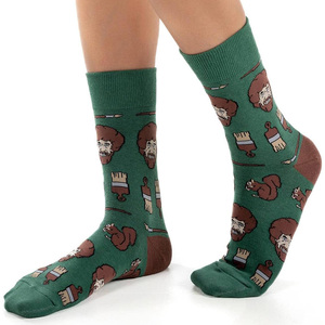 Calcetines hechos a medida unisex con logotipo bordado, calcetines sublimados de colores personalizados con diseños de moda informales para entrenamiento de gimnasia, superventas - Product Image 2