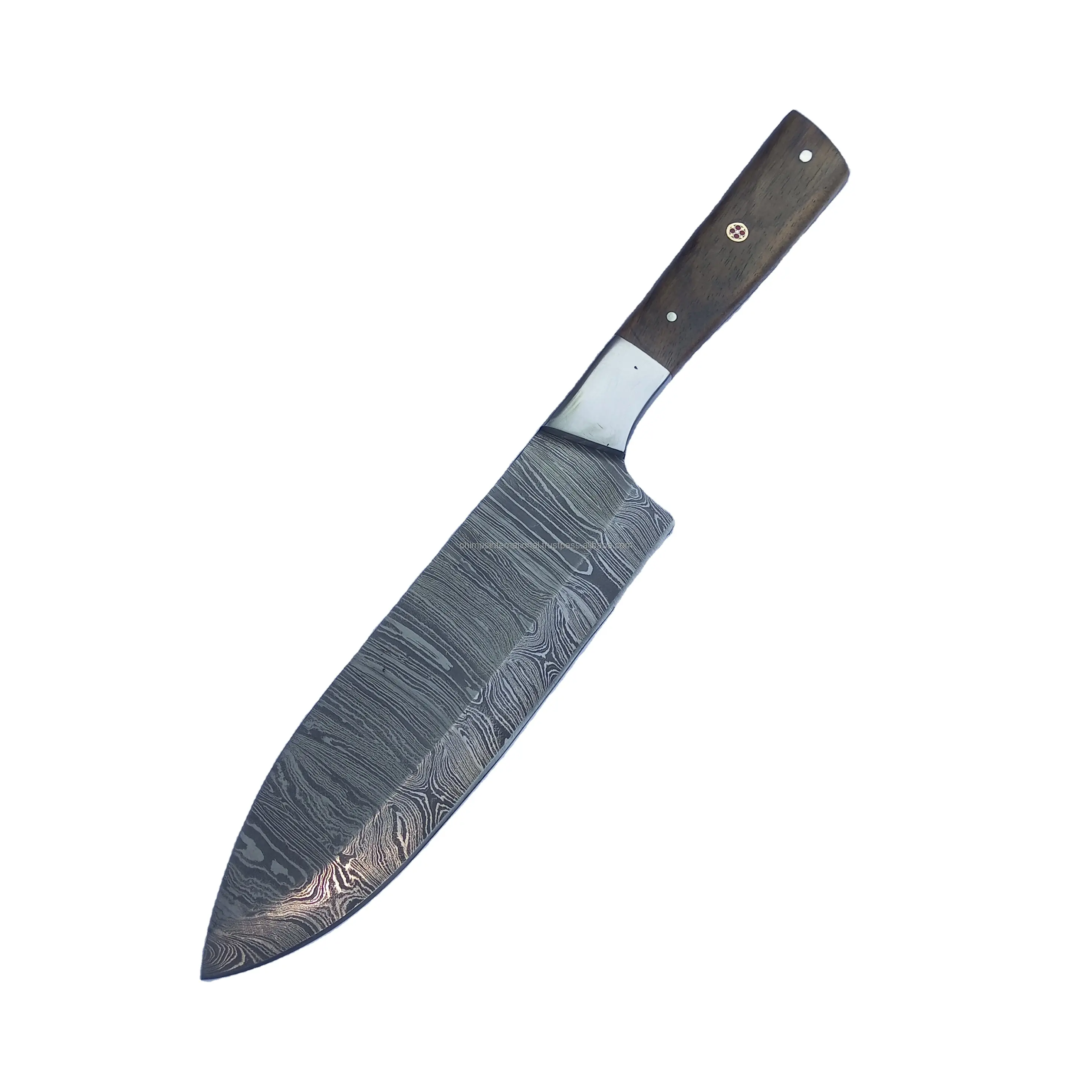 سكين طاه ياباني من الفولاذ الدمشقي 67 طبقة للبيع بالجملة 8 بوصة لتقطيع المطبخ اليومي بمقبض خشبي