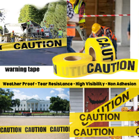 Ruban de signalisation jaune personnalisé en PE, 80 microns, imperméable, pour chantiers de construction, vente en gros B2B