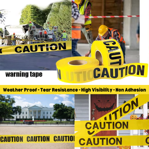 Cinta de Precaución Amarilla de PE Personalizada de 80 micras, Impermeable, para Barricadas y Señalización de Seguridad en Obras de Construcción, Venta al Por Mayor B2B - Product Image 3