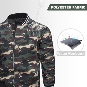 Streetwear de poche hiver imperméable brodé impression de logo personnalisé vente en gros de blouson bombardier hiver en satin pour hommes - Product Image 2