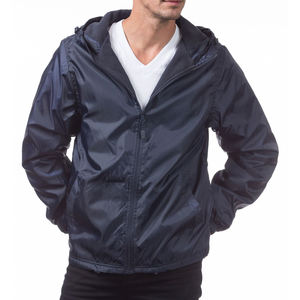 Veste coupe-vent légère pour homme, 100% nylon, à capuche, conçue pour l'hiver, coupe-vent - Product Image 3