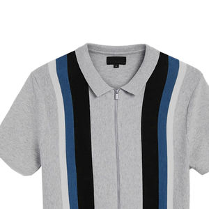 Camisetas informales de manga corta para hombre, camisetas lisas estilo cremallera frontal de bloque de color, con bolsillo camisetas vintage, camisetas de punto para hombre - Product Image 4