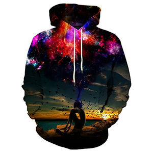Custom Men's Heavyweight Cotton Pullover Hoodie <b>Jacket</b> Winter Digital Heavy Washing Distressed Sublimation Pullover Men's - Product Image 3