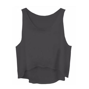 Camiseta sin mangas corta de talla grande personalizada para mujer, camiseta de Jersey ecológica transpirable suave, cuello sin mangas, ropa de verano informal ligera - Product Image 2