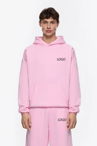 Casual Wear Men's Heavyweight Sweatsuit Set Cotton <b>Polyester</b> <b>Hoodie</b> and Sweatpants Plain Blank Design Oversized Tracksuits - Product Image 4