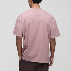 Recién llegado camisetas de gran tamaño para hombre 100% algodón personalizado 3D puff impreso logo alta calidad gota hombro boxy fit Hombre camiseta - Product Image 3