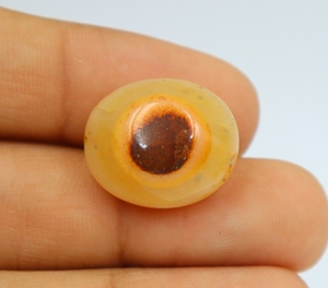 Cabochon d'agate naturelle, pierre précieuse ovale lisse, taille 20x17x9 mm, pour la fabrication de bijoux - Product Image 4
