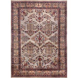 Alfombra de Lana Grande Azul Aalam Pae-5421, Rectangular con Diseño Floral Anudado a Mano, para Decoración de Sala de Estar y Pasillo, 9x12, para Adolescentes - Product Image 1