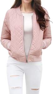 Chaqueta Bomber Acolchada con Flecos y Transpirable para Mujer, de Invierno, Manga Larga, con Cierre y Bolsillos - Product Image 2