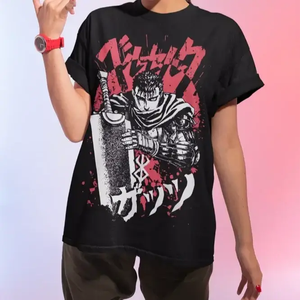 T-shirt Oversize Berserk Manga Fitness en Jersey 100% Coton 300g, Longueur Longue, Imprimé - Product Image 1