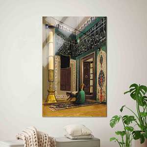 Toile imprimée de la mosquée Atik Valide d'Osman Hamdi Bey, verre rectangulaire - Product Image 1