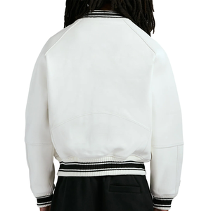 เสื้อแจ็คเก็ตหนังผู้ชายสไตล์ไบค์เกอร์แบบซิป คุณภาพสูง ผลิตจากหนัง PU แฟชั่นสำหรับขี่มอเตอร์ไซค์ รับผลิตแบบ OEM ODM แบรนด์ส่วนตัว โรงงานผู้ผลิต - Product Image 5