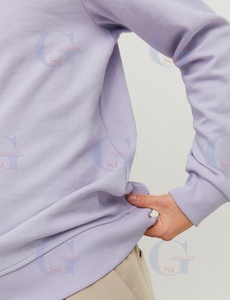 Sweat-shirt col ras du cou élégant pour homme, sweat-shirt en polaire à manches longues, sur mesure avec des impressions et des logos de marque privée du client - Product Image 6