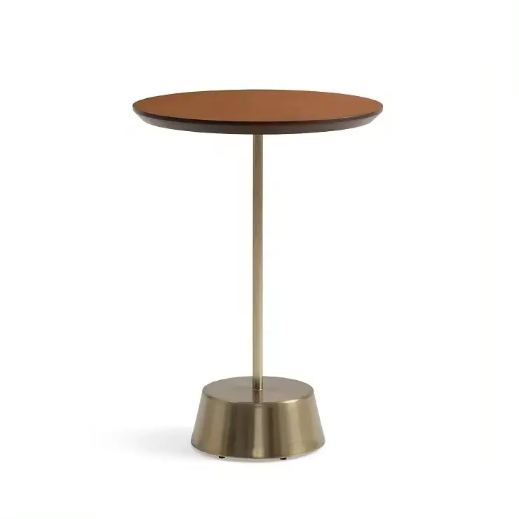 Table basse décorative en métal de la plus haute qualité de couleur marron pour la décoration de bureau
