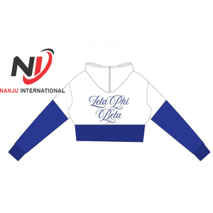 Vente chaude femmes sororité dix-neuf 20 imprimé Logo Zeta Phi Beta recadrée pull à manches longues femmes sweats à capuche sororité Gear - Product Image 4