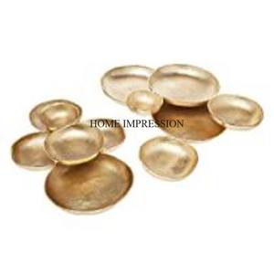 Fourniture directe d'usine la plus fantaisie unique moderne créatif Art Designer Heavy Duty métal plaqué or Table pièce maîtresse bol approvisionnement - Product Image 4