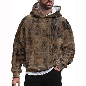 Sweat à capuche unisexe surdimensionné délavé à l'acide de haute qualité ensemble de sweats de jogging courts et lourds pour hommes, coton mélangé - Product Image 2